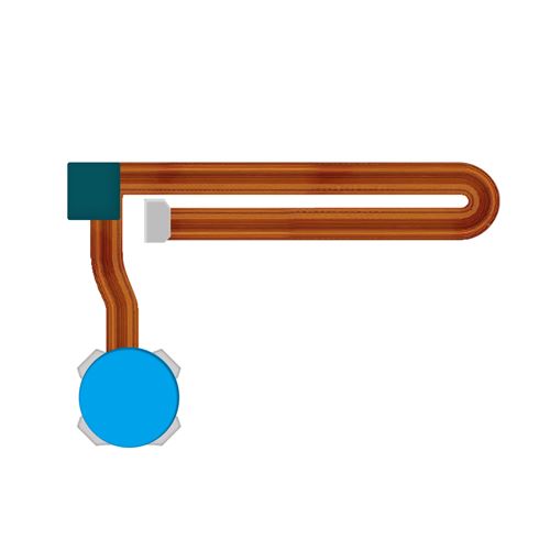 Bouton Home pour Xiaomi Redmi Note 8 de Remplacement avec Nappe de connexion Bleu Clappio