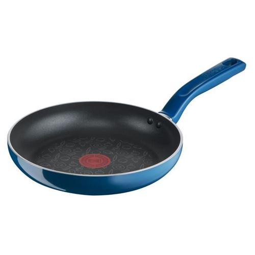 CHEFCLUB BY TEFAL G8050404 Poele 24cm bleu myrtille, revetement antiadhesif, compatible tous feux dont induction.