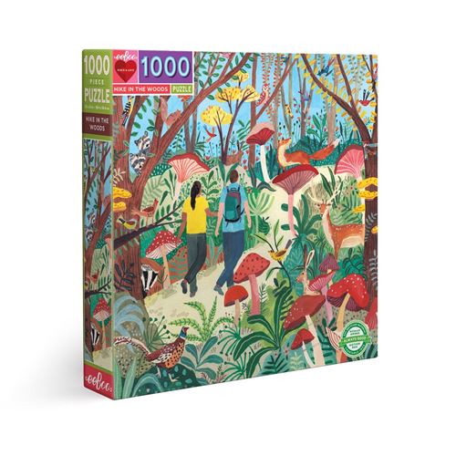 Puzzle carton adulte 1000 pieces HIKE IN THE WOODS EEBOO Carton Multicolore