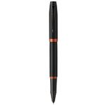 Parker IM Vibrant Rings Noir Orange Vif Roller F
