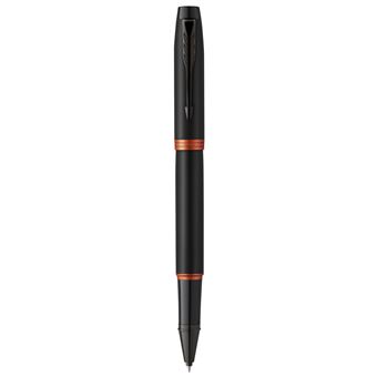 Parker IM Vibrant Rings Noir Orange Vif Roller F