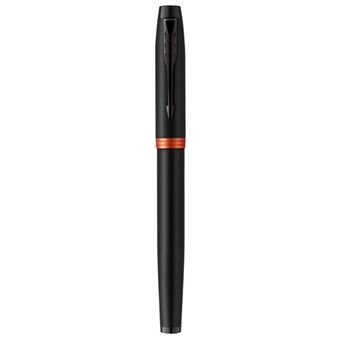 Parker IM Vibrant Rings Noir Orange Vif Roller F