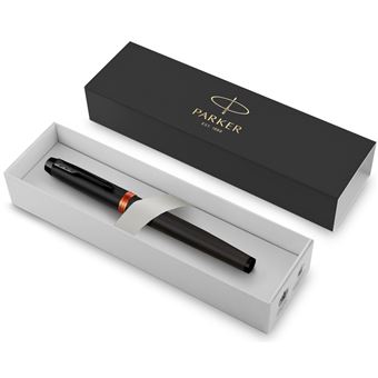 Parker IM  Vibrant Rings Noir Orange Vif Roller F