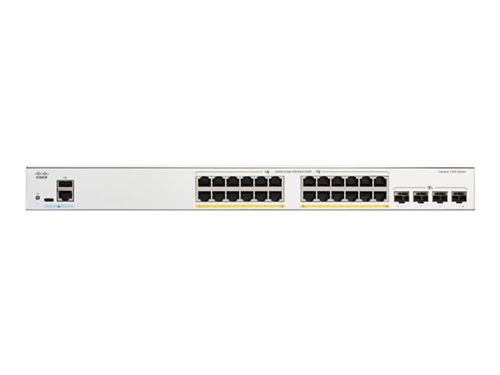 Cisco Catalyst 1200-24P-4X - Commutateur - C3 - Intelligent - 24 X 10/100/1000 (Poe+) + 4 X Ethernet 10 Go Sfp+ - Montable Sur Rack - Poe+ (195 W)