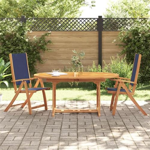 VIDAXL - Chaises de jardin pliables - Bois d'acacia - Lot de 2 - Image 2