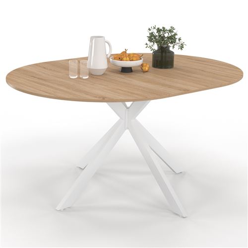 Idmarket Blanc Tam Ext Ronde Alix 6-8 Pers - Image 2