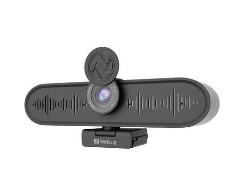 Sandberg All-in-1 ConfCam 4K 4Mic Webcam 4K 3840 x 2160 Pixel, 1920 x 1080 Pixel support à pince