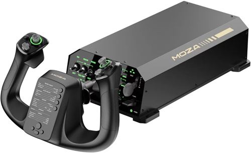 Moza Racing MFY Yoke + AY210 Base - Système de contrôle de vol - Set complet pour réalisme ultime - PC