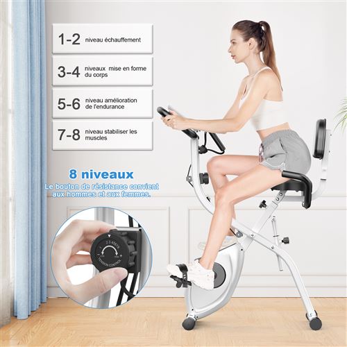 Vélo d'appartement pliable avec ordinateur d'entraînement | Physique