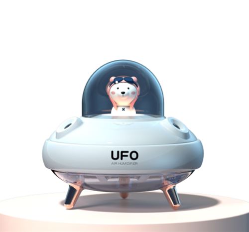 Humidificateur d'air UFO Mini Veilleuse FONGWAN Rechargeable pour Bébé - Blanc 400ml