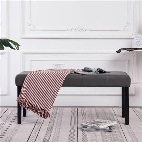 vidaXL Banc 106 cm Gris Similicuir