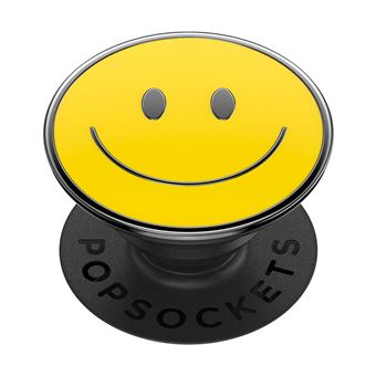 Pop Grip pour Smartphones Premium au Design Enamels Be Happy PopSockets Noir / Jaune - 1