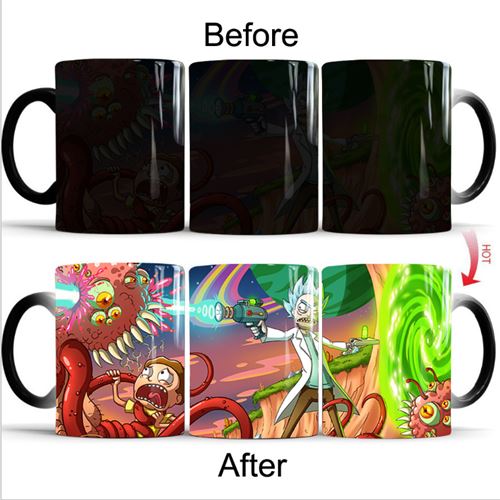 Mug magique personnalisé tasse de café thermoréactif à la chaleur, Rick et Morty, Rick Sanchez