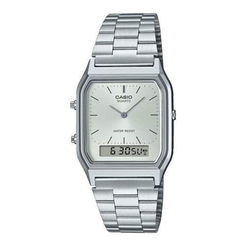Non Communiqué Femme Chronographe Casio Aq230a7amqyes Bracelet Quartz Collection Retro