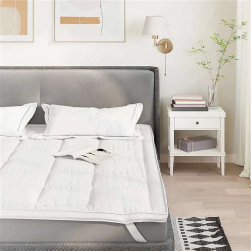 Matelas 200x200 cm vidaxl accueil ferme soutien moelleux épaisseur 30 cm 5 zones + oreiller(s) + protège-matelas