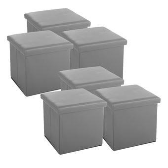 12 Cubes De Rangement En Tissu Noir - 31x31x31 Cm - Pliables Avec Poignées - Pour Armoire, Étagère