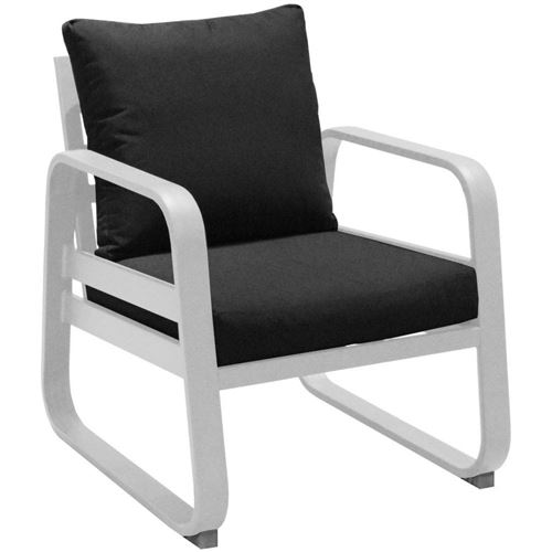Proloisirs Blanc - Fauteuil Extérieur Lounge En Aluminium Tonio - Image 3