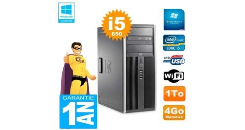 Pc hp 8100 tour core i5-650 ram 4go disque 1to graveur dvd wifi w7