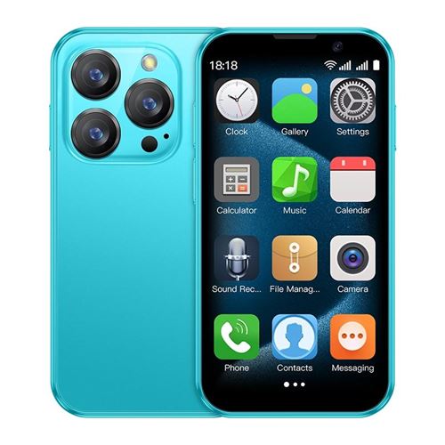 Mini Smartphone Petite Taille 3 Pouces Android 9 Dual SIM 2GB+16GB Rose Bleu Foncé YONIS