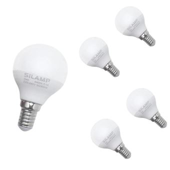 Ampoule LED E14 8W 220V G45 300° (Pack de 5) - Blanc Froid 6000K - 8000K -  SILAMP - Équipements électriques pour luminaire - Achat & prix