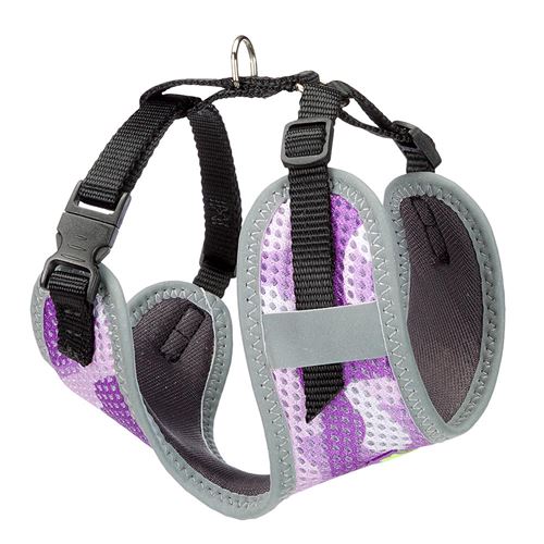 Ferplast Harnais pour Chiens NIKITA FASHION XXS, Respirant, Rembourré et Ajustable Violette