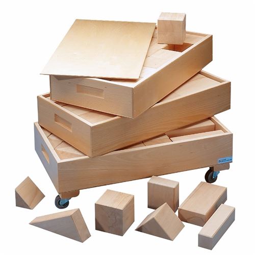 La haye set en 3 coffres blocs en bois