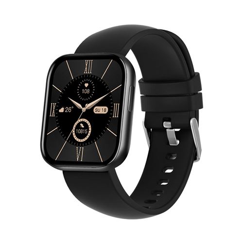 Montre Connectée Fit Fuji Écran 1.69" IP67 Suivi Santé ABYX Noir
