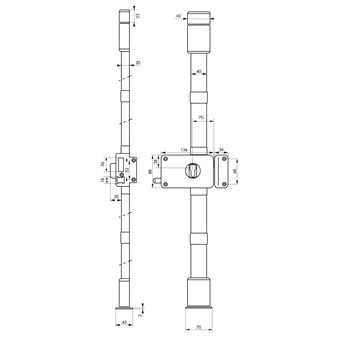 Serrure En Applique 3 Points à Tirage - FTH Thirard, Main Gauche, Neuve, 5.29 Kg