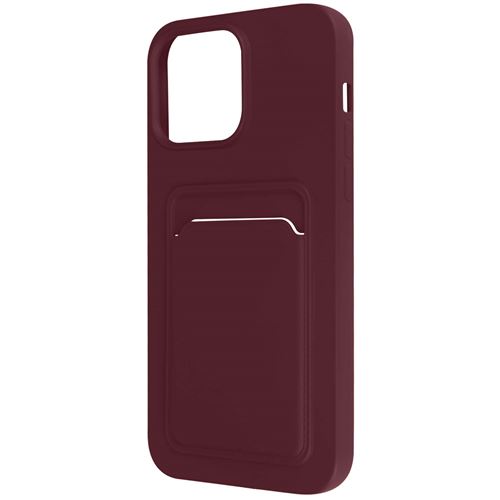 Coque pour iPhone 14 Pro Max Silicone Souple Porte-carte Fine Légère Avizar violet