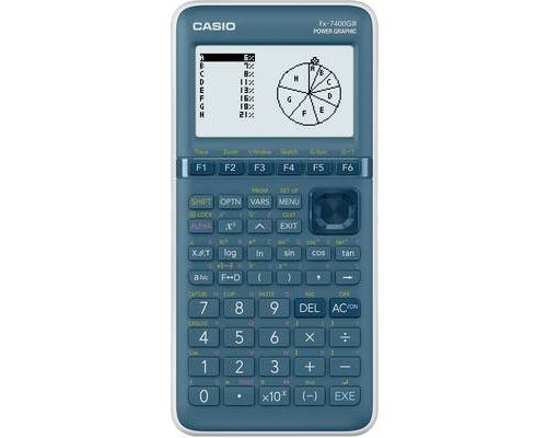 Calculatrice graphique Casio FX-7400GIII FX-7400GIII cyan Ecran: 21 à pile(s) (l x H x P) 87.5 x 21.3 x 180.5 mm