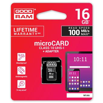 GOODRAM M1AA - Carte mémoire flash (adaptateur SD inclus(e)) - 16