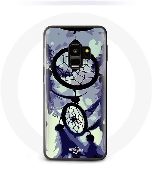 Coque pour samsung galaxy S9 plus Attrape Rêve violet gris et Noir Maniacase