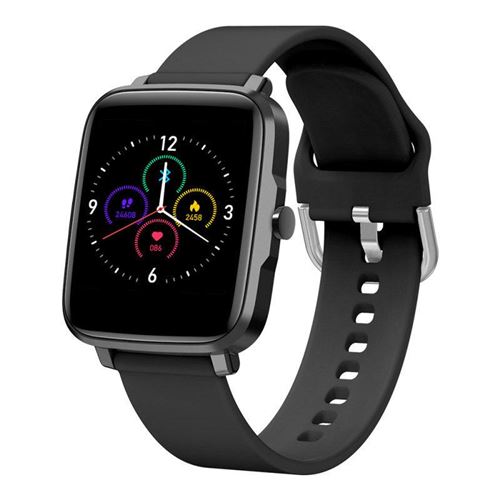Montre Connectée Chronus KU1SL IP68 Étanche Fitness Tracker-Noir-Chronus