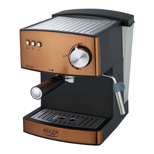 Machine &agrave; caf&eacute;, cafeti&egrave;re expresso AD 4404cr, 15 bars, 850W, Cuivre