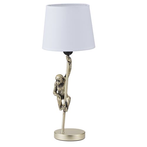 IMORI - Lampe de table Singe Or et Blanc 50 cm