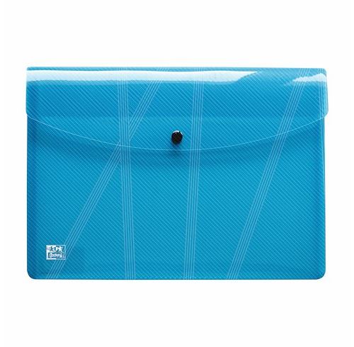 Elba Lot de 5 HAWAI Chemises pochettes à bouton pression polypropylène A5 Translucide