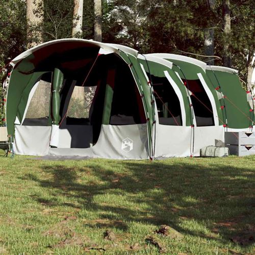 Tente familiale tunnel 8 personnes vert imperméable