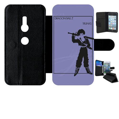 Etui My-Kase pour Xperia XZ2 - dragon ball z trunks - Simili-cuir Noir