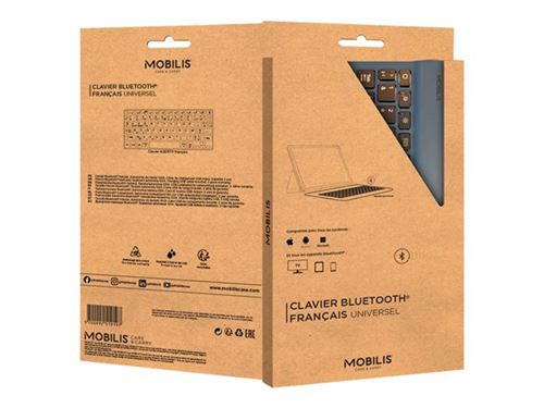 Mobilis - Clavier - Bluetooth - AZERTY - Français - bleu