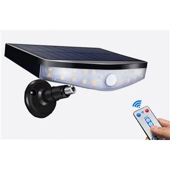 Projecteur solaire LED étanche détecteur lumière avec télécommande
