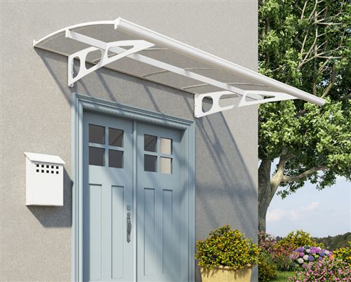 Marquise transparente 139x223,5cm blanc Palram 703400
