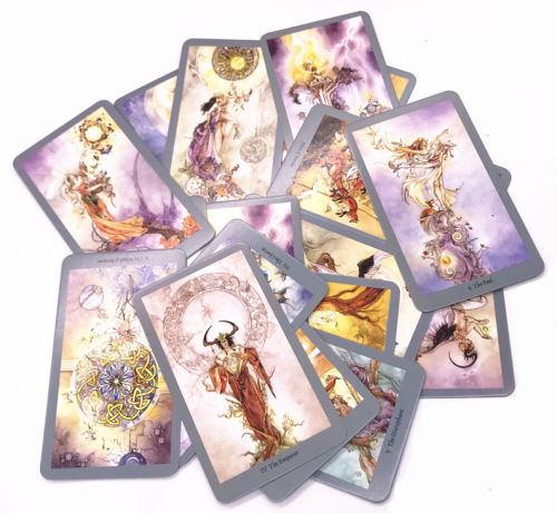 78 cartes de jeu Mystic Tarot jeu de cartes jeu de société lire le destin  mythique divination pour fortune sorcière jeu de cartes en anglais B - Jeux  classiques - à la Fnac