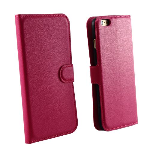 Coque pour iPhone 6 PLUS / 6S PLUS – Etui Portefeuille Rose Protection Rabat Clapet Aimanté Rangement Cartes [Phonillico®]
