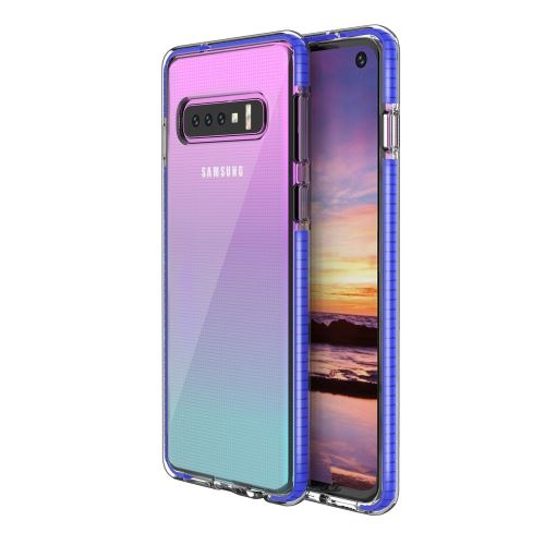 Coque en TPU Hybride bicolore résistant aux chocs bleu pour votre Samsung Galaxy S10