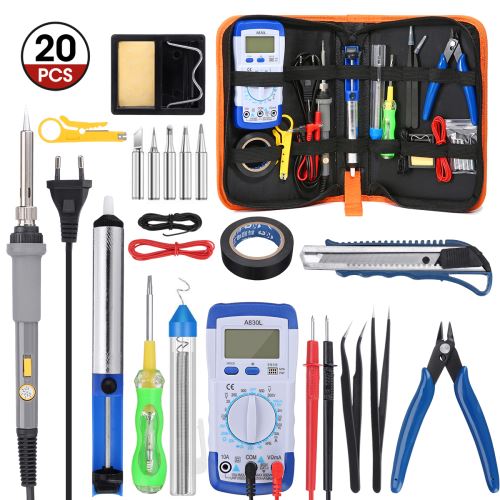 220 V 60 W 20pcs Fer à Souder Electrique Température Réglable EU
