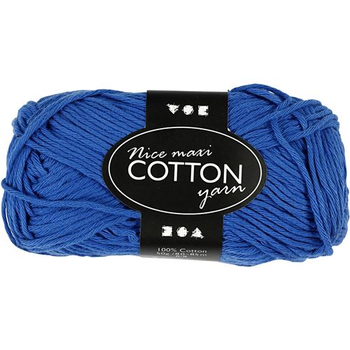 Creotime cordon de coton 85 m bleu cobalt
