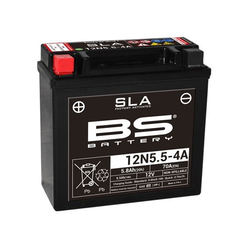 Batterie BS BATTERY 12N5.5-4A SLA sans entretien activée usine