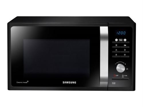 Samsung MS23F301TAK - Four micro-ondes monofonction - pose libre - 23 litres - 800 Watt - verre noir