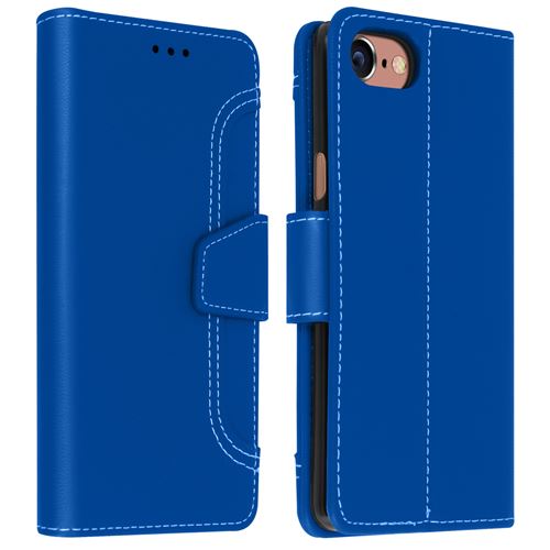 Avizar Housse pour iPhone SE 2022, 2020 et 8, 7, 6S, 6 avec Fonction Support Avizar Bleu