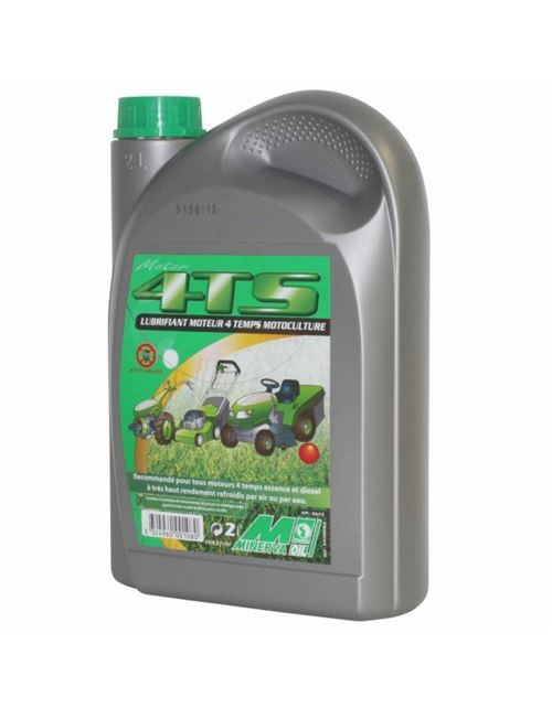 Huile moteur 4 temps minerva motoculture 4ts 10w30 (2l) (100% france)